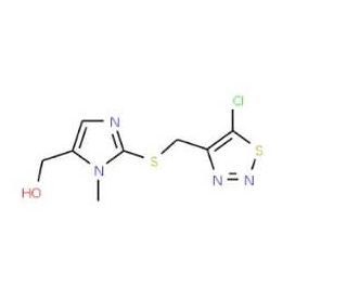 (2-{[(5-Chloro-1,2,3-thiadiazol-4-yl)methyl]-sulfanyl}-1-methyl-1H-imidazol-5-yl)methanol - chemical structure image