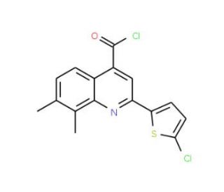 2-(5-chloro-2-thienyl)-7,8-dimethylquinoline-4-carbonyl chloride - chemical structure image