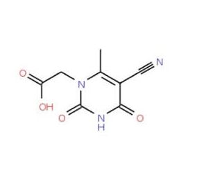 2-[5-Cyano-6-methyl-2,4-dioxo-3,4-dihydro-1(2H)-pyrimidinyl]acetic acid (CAS 5900-45-8) - chemical structure image