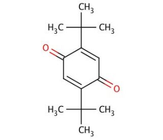 2,5-Di-tert-butyl-1,4-benzoquinone (CAS 2460-77-7) - chemical structure image