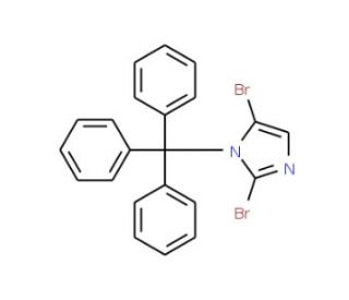 2,5-Dibromo-1-tritylimidazole (CAS 850429-53-7) - chemical structure image