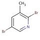 2,5-Dibromo-3-methylpyridine (CAS 3430-18-0) - chemical structure image