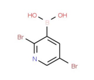 2,5-Dibromopyridine-3-boronic acid (CAS 852228-14-9) - chemical structure image