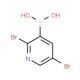 2,5-Dibromopyridine-3-boronic acid (CAS 852228-14-9) - chemical structure image