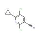 2,5-Dichloro-6-cyclopropylnicotinonitrile - chemical structure image