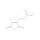 Molekülstruktur von 2,5-Dihydro-4-methyl-2,5-dioxo-3-furanpropanoic acid, CAS-Nummer: 487-66-1 2,5-Dihydro-4-methyl-2,5-dioxo-3-furanpropanoic acid (CAS 487-66-1) - chemical structure image