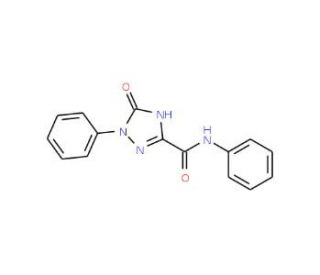 2,5-Dihydro-5-oxo-1-phenyl-1H-1,2,4-triazole-3-carboxylic acid phenylamide (CAS 32589-62-1) - chemical structure image