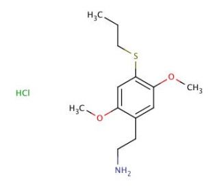 2,5-Dimethoxy-4-(propylsulfanyl)phenethylamine Hydrochloride (CAS 850140-15-7) - chemical structure image