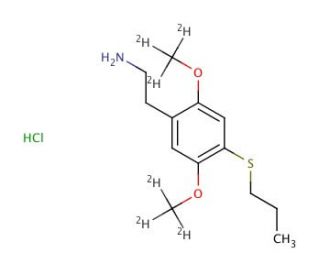 2,5-(Dimethoxy-d6)-4-(propylsulfanyl)phenethylamine Hydrochloride (CAS 951400-19-4) - chemical structure image
