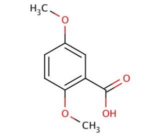 2,5-Dimethoxybenzoic acid (CAS 2785-98-0) - chemical structure image