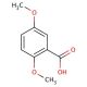 2,5-Dimethoxybenzoic acid (CAS 2785-98-0) - chemical structure image
