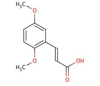 2,5-Dimethoxycinnamic acid, predominantly trans (CAS 10538-51-9) - chemical structure image