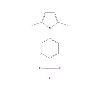 2,5-Dimethyl-1-[4-(trifluoromethyl)phenyl]-1H-pyrrole (CAS 570-05-8) - chemical structure image