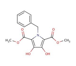 2,5-dimethyl 1-benzyl-3,4-dihydroxy-1H-pyrrole-2,5-dicarboxylate (CAS 148528-45-4) - chemical structure image