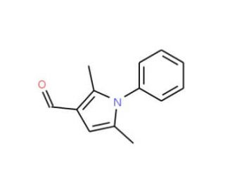 2,5-Dimethyl-1-phenylpyrrole-3-carboxaldehyde (CAS 83-18-1) - chemical structure image
