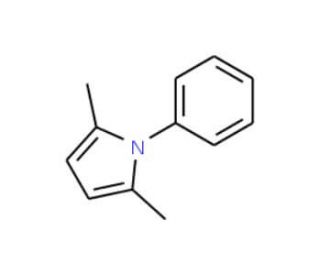 2,5-Dimethyl-1-phenylpyrrole (CAS 83-24-9) - chemical structure image
