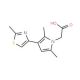 [2,5-dimethyl-3-(2-methyl-1,3-thiazol-4-yl)-1H-pyrrol-1-yl]acetic acid - chemical structure image