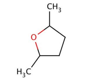 2,5-Dimethyltetrahydrofuran, mixture of cis and trans (CAS 1003-38-9) - chemical structure image