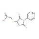 [(2,5-dioxo-1-phenylpyrrolidin-3-yl)thio]acetic acid (CAS 60788-02-5) - chemical structure image