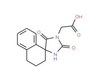 (2,5-dioxo-3&prime;,4&prime;-dihydro-1H,2&prime;H-spiro[imidazolidine-4,1&prime;-naphthalen]-1-yl)acetic acid - chemical structure image