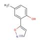 2-(5-Isoxazolyl)-4-methylphenol (CAS 164171-56-6) - chemical structure image