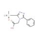 2-(5-Methanesulfonyl-3-phenyl-[1,2,4]triazol-4-yl)-acetic acid (CAS 892874-30-5) - chemical structure image