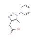 2-(5-methyl-1-phenyl-1H-1,2,3-triazol-4-yl)acetic acid - chemical structure image