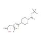 2-[5-Methyl-2-(N-tert-butoxycarbonylpiperidine)-1,3-thiazol-4-yl]acetic acid (CAS 845885-88-3) - chemical structure image