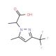 2-(5-Methyl-3-trifluoromethyl-pyrazol-1-yl)-propionic acid - chemical structure image