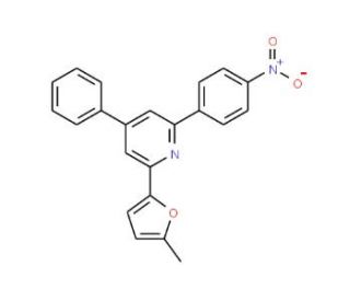 2-(5-Methyl-furan-2-yl)-6-(4-nitro-phenyl)-4-phenyl-pyridine - chemical structure image