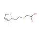 [2-(5-Methyl-pyrazol-1-yl)-ethylsulfanyl]-acetic acid (CAS 436088-32-3) - chemical structure image