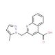 2-(5-Methyl-pyrazol-1-ylmethyl)-quinoline-4-carboxylic acid - chemical structure image