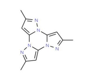 2,6,10-Trimethyltripyrazolo[1,5-a:1&prime;,5&prime;-c:-1&prime;&prime;,5&prime;&prime;-e][1,3,5]triazine - chemical structure image