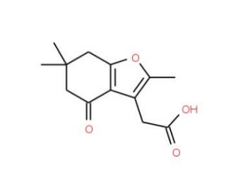 (2,6,6-Trimethyl-4-oxo-4,5,6,7-tetrahydro-benzofuran-3-yl)-acetic acid - chemical structure image