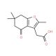 (2,6,6-Trimethyl-4-oxo-4,5,6,7-tetrahydro-benzofuran-3-yl)-acetic acid - chemical structure image