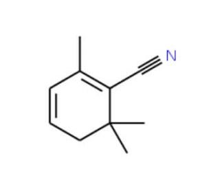 2,6,6-Trimethylcyclohexa-1,3-dien-1-ylcarbonitrile (CAS 72152-84-2) - chemical structure image