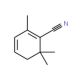 2,6,6-Trimethylcyclohexa-1,3-dien-1-ylcarbonitrile (CAS 72152-84-2) - chemical structure image