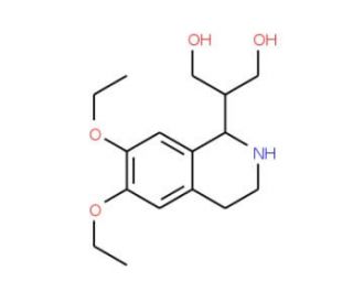 2-(6,7-Diethoxy-1,2,3,4-tetrahydro-isoquinolin-1-yl)-propane-1,3-diol (CAS 98661-43-9) - chemical structure image