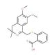 2-(6,7-Dimethoxy-3,3-dimethyl-3,4-dihydro-isoquinolin-1-ylmethylsulfanyl)-benzoic acid (CAS 332358-89-1) - chemical structure