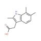 (2,6,7-Trimethyl-1H-indol-3-yl)-acetic acid - chemical structure image