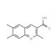 2,6,7-Trimethylquinoline-3-carboxylic acid (CAS 892874-85-0) - chemical structure image