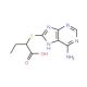 2-(6-Amino-9H-purin-8-ylsulfanyl)-butyric acid (CAS 436086-77-0) - chemical structure image