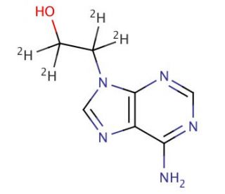 2-(6-Amino-9H-purin-9-yl)ethanol-d4 (CAS 707-99-3 (unlabeled)) - chemical structure image