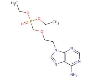 [[2-(6-Amino-9H-purin-9-yl)ethoxy]methyl]phosphonic acid diethyl ester (CAS 116384-53-3) - chemical structure image