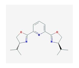 2,6-Bis[(4R)-(&plus;)-isopropyl-2-oxazolin-2-yl]pyridine (CAS 131864-67-0) - chemical structure image