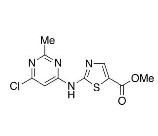 2-[(6-Chloro-2-methyl-4-pyrimidinyl)amino]-5-thiazolecarboxylic Acid Methyl Ester (CAS 1251716-80-9) - chemical structure ima