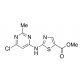 2-[(6-Chloro-2-methyl-4-pyrimidinyl)amino]-5-thiazolecarboxylic Acid Methyl Ester (CAS 1251716-80-9) - chemical structure ima