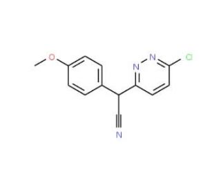 2-(6-Chloro-3-pyridazinyl)-2-(4-methoxyphenyl)-acetonitrile - chemical structure image