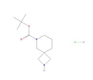 2,6-Diazaspiro[3.5]nonane-6-carboxylic acid, 1,1-dimethylethyl ester, hydrochloride (CAS 1279844-25-5) - chemical structure i