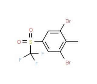 2,6-Dibromo-4-(trifluoromethylsulfonyl)toluene (CAS 1150271-31-0) - chemical structure image